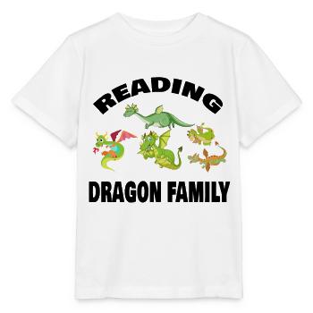 Bibliothèque de l’équipe de la famille Dragon - T-shirt bio MINI CREATOR Stanley/Stella Enfant - blanc - Devant - Maike (125cm)