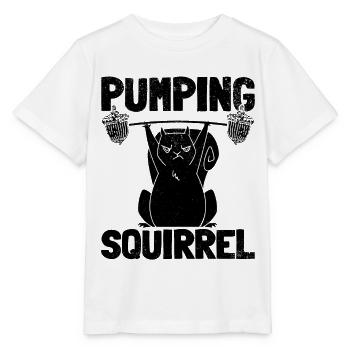 Squirrel Powerlifting Squirrel - Stanley/Stella MINI CREATOR Kids’ T-Shirt - white - Front - Maike (125cm)