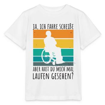 Rollstuhlfahrer Humor Spruch - Stanley/Stella Kinder T-Shirt MINI CREATOR  - Weiß - Vorne - Maike (125cm)