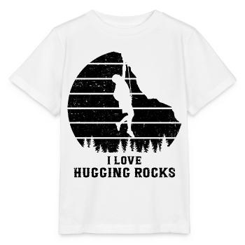 I Love Hugging Rocks Bouldering Rock Boulder Climb - Stanley/Stella Kinder T-Shirt MINI CREATOR  - Weiß - Vorne - Maike (125cm)
