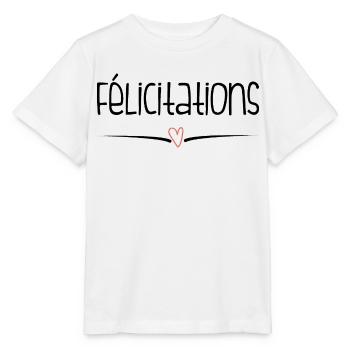 WELL DONE. CONGRATULATIONS. BIRTH. ANNIVERSARY. FERRY - Stanley/Stella MINI CREATOR Kids’ T-Shirt - white - Front - Maike (125cm)
