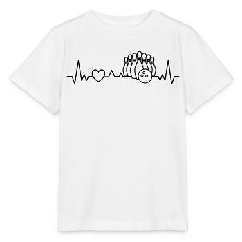 Bowling Skittles Heartbeat pour le club Skittles - T-shirt bio MINI CREATOR Stanley/Stella Enfant - blanc - Devant - Maike (125cm)