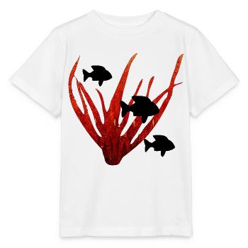 Fisch und KOralle - Stanley/Stella Kinder T-Shirt MINI CREATOR  - Weiß - Vorne - Maike (125cm)