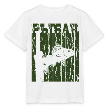 Pêcheur Рыбак Russe Russe Idée cadeau russe - T-shirt bio MINI CREATOR Stanley/Stella Enfant - blanc - Devant - Maike (125cm)