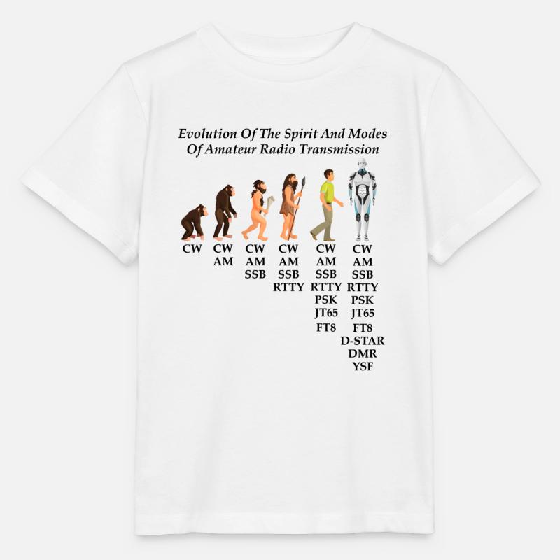 Évolution de l’ et des modes de la radioamateur - T-shirt bio MINI CREATOR Stanley/Stella Enfant - blanc