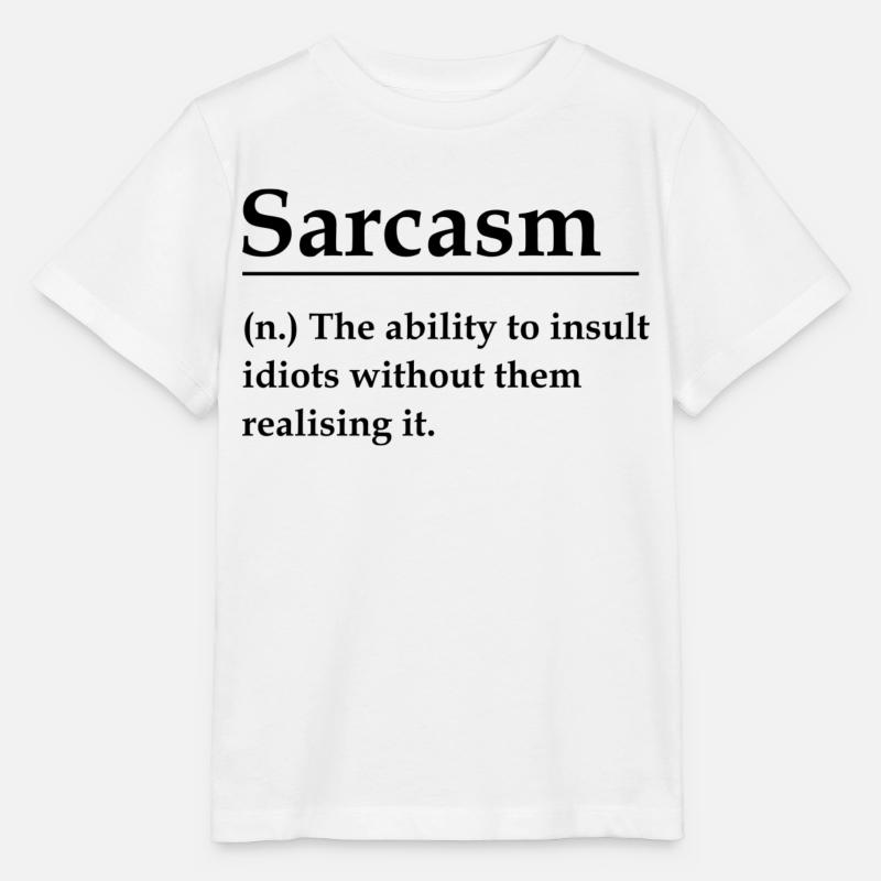 Sarcasm - Stanley/Stella MINI CREATOR Kids’ T-Shirt - white