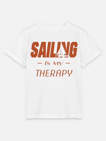 sailing is my therapy - Stanley/Stella Kinder T-Shirt MINI CREATOR - Weiß