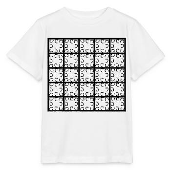 Quadratisches Dekor - Stanley/Stella Kinder T-Shirt MINI CREATOR  - Weiß - Vorne - Maike (125cm)