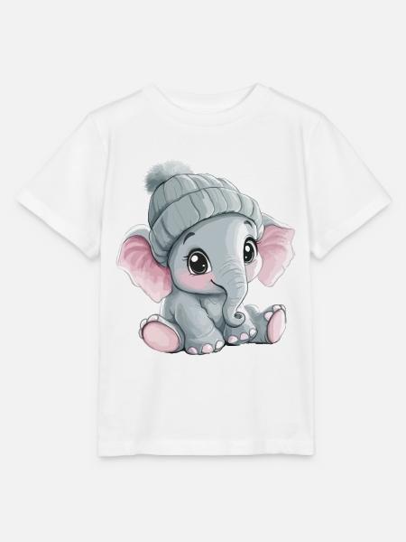 Elefant Süß Niedlich Baby Kinder Tier Cartoon - Stanley/Stella Kinder T-Shirt MINI CREATOR  - Weiß