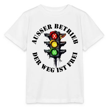 Ampel Regierung außer Betrieb - Politische Kritik - Stanley/Stella Kinder T-Shirt MINI CREATOR  - Weiß - Vorne - Maike (125cm)
