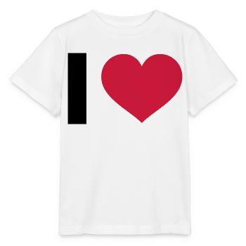 I LOVE - T-shirt bio MINI CREATOR Stanley/Stella Enfant - blanc - Devant - Maike (125cm)