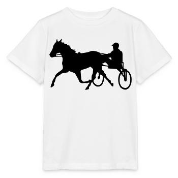 trotting sport - Stanley/Stella MINI CREATOR Kids’ T-Shirt - white - Front - Maike (125cm)