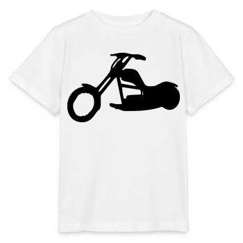 Motorrad - Bike - Chopper - Stanley/Stella Kinder T-Shirt MINI CREATOR  - Weiß - Vorne - Maike (125cm)