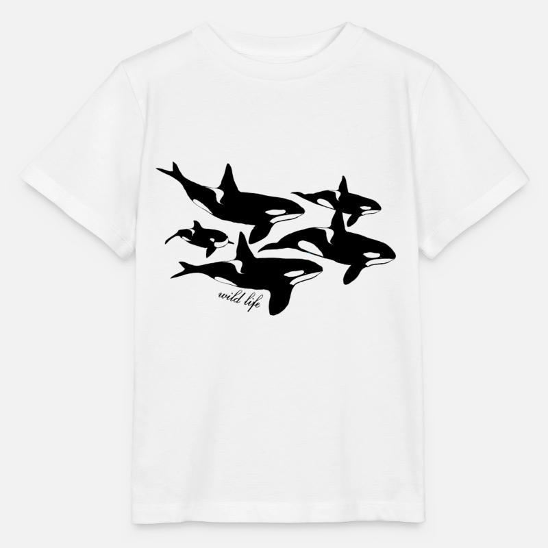 La faune de l'épaulard - T-shirt bio MINI CREATOR Stanley/Stella Enfant - blanc