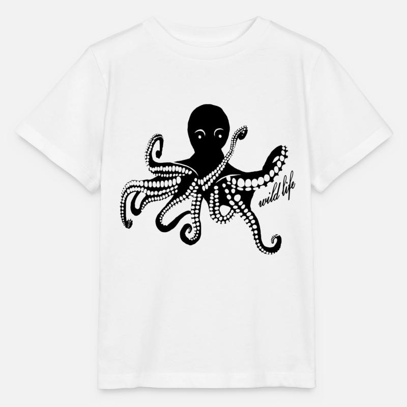 Faune de poulpe - T-shirt bio MINI CREATOR Stanley/Stella Enfant - blanc