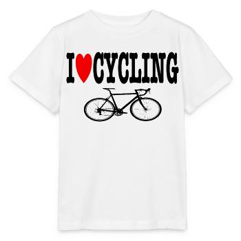 I love cycling Bike Fahrrad - Stanley/Stella MINI CREATOR Kids’ T-Shirt - white - Front - Maike (125cm)