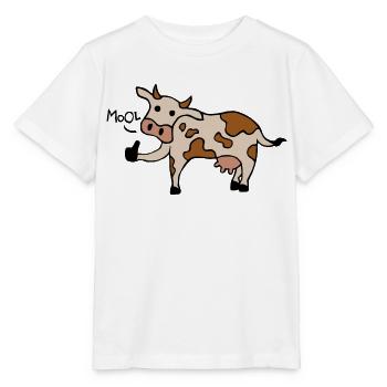 Mool / Cool Cow Thumbs Up - T-shirt bio MINI CREATOR Stanley/Stella Enfant - blanc - Devant - Maike (125cm)