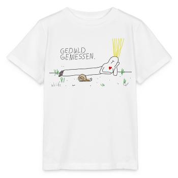 Geduld genießen - Stanley/Stella Kinder T-Shirt MINI CREATOR  - Weiß - Vorne - Maike (125cm)