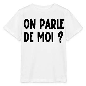 on parle de moi ? - T-shirt bio MINI CREATOR Stanley/Stella Enfant - blanc - Devant - Maike (125cm)