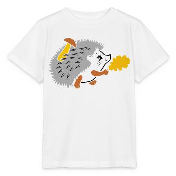 Hérisson en promenade - T-shirt bio MINI CREATOR Stanley/Stella Enfant - blanc - Devant - Maike (125cm)