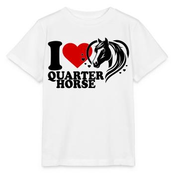I love Pferd Quarter Horse - Stanley/Stella MINI CREATOR Kids’ T-Shirt - white - Front - Maike (125cm)