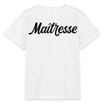 Maîtresse D'école Enseignante Classe Élémentaire - T-shirt bio MINI CREATOR Stanley/Stella Enfant - blanc - Devant - Maike (125cm)