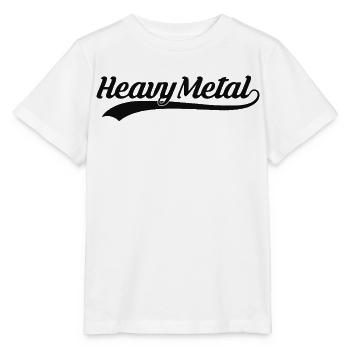 Logo sportif rétro Heavy Metal - T-shirt bio MINI CREATOR Stanley/Stella Enfant - blanc - Devant - Maike (125cm)