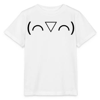 Émotique (⌒▽⌒) riante Kaomoji joyeuse - T-shirt bio MINI CREATOR Stanley/Stella Enfant - blanc - Devant - Maike (125cm)