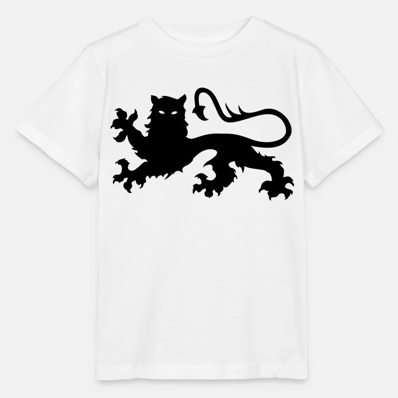Lion normand león leopardo Löwe leão leone - T-shirt bio MINI CREATOR Stanley/Stella Enfant - blanc