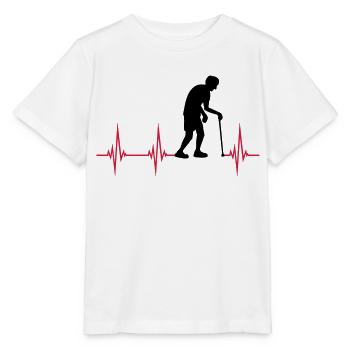 Herzschlag EKG Opa - Stanley/Stella Kinder T-Shirt MINI CREATOR  - Weiß - Vorne - Maike (125cm)