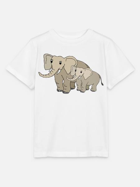 Słoń - Stanley/Stella T-shirt MINI CREATOR til børn - hvid