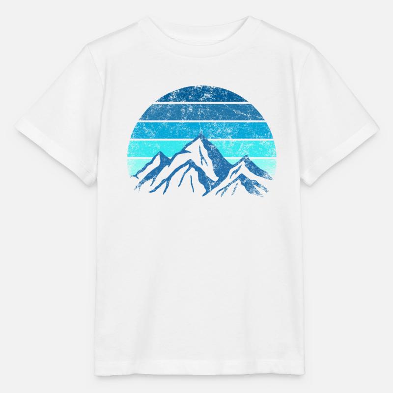 Blaue Berge Abstrakt - Stanley/Stella Kinder T-Shirt MINI CREATOR  - Weiß