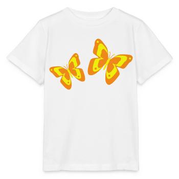 Butterfly Butterfly Insects Spring Summer colorful - Stanley/Stella MINI CREATOR Kids’ T-Shirt - white - Front - Maike (125cm)