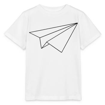 Avion en papier - T-shirt bio MINI CREATOR Stanley/Stella Enfant - blanc - Devant - Maike (125cm)