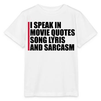 speak lyrics and sarcasm - Stanley/Stella MINI CREATOR Kids’ T-Shirt - white - Front - Maike (125cm)