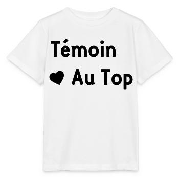 Témoin au top - T-shirt bio MINI CREATOR Stanley/Stella Enfant - blanc - Devant - Maike (125cm)