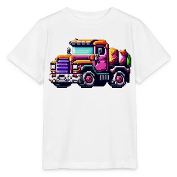 Le camion Pixel n ° 1 - T-shirt bio MINI CREATOR Stanley/Stella Enfant - blanc - Devant - Maike (125cm)