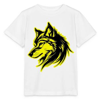 Wolf Silhouette - Stanley/Stella Kinder T-Shirt MINI CREATOR  - Weiß - Vorne - Maike (125cm)