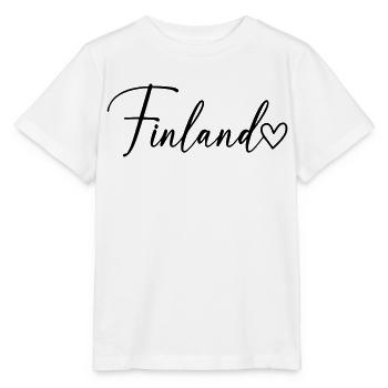 Finland Schrift - Stanley/Stella Kinder T-Shirt MINI CREATOR  - Weiß - Vorne - Maike (125cm)