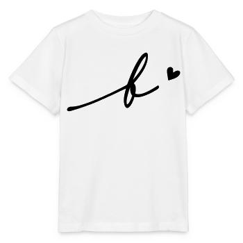 Letter B Cursive - Stanley/Stella MINI CREATOR Kids’ T-Shirt - white - Front - Maike (125cm)