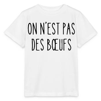 on n'est pas des bœufs - T-shirt bio MINI CREATOR Stanley/Stella Enfant - blanc - Devant - Maike (125cm)