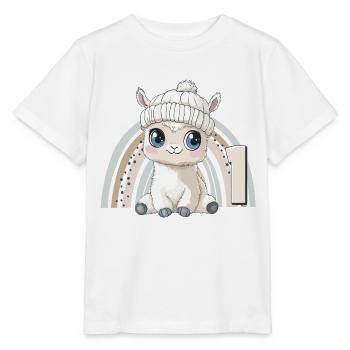 1 ° Compleanno Alpaca Lama Arcobaleno Carino Carino - Maglietta per bambini MINI CREATOR di Stanley/Stella - bianco - Fronte - Maike (125cm)