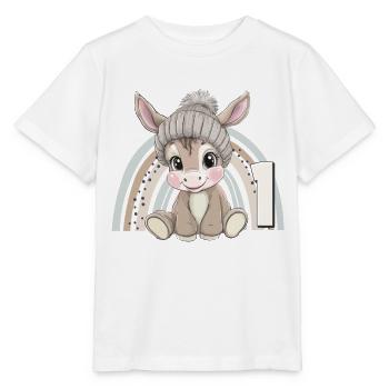 1. Geburtstag Esel Regenbogen Süß Niedlich - Stanley/Stella Kinder T-Shirt MINI CREATOR  - Weiß - Vorne - Maike (125cm)