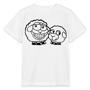 2 Sheep Friends Team Crew Dad Family Baby Mom - Stanley/Stella MINI CREATOR Kids’ T-Shirt - white - Front - Maike (125cm)