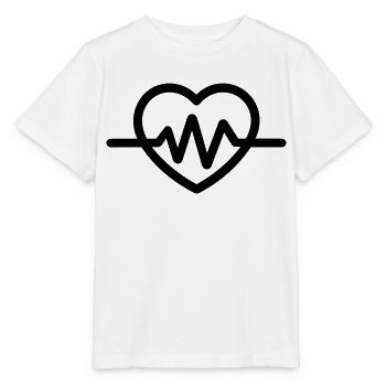 battement de coeur - T-shirt bio MINI CREATOR Stanley/Stella Enfant - blanc - Devant - Maike (125cm)