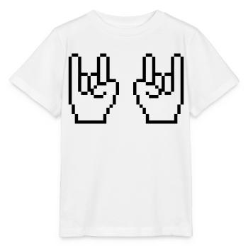 Aiguilles Rock Pixel - T-shirt bio MINI CREATOR Stanley/Stella Enfant - blanc - Devant - Maike (125cm)