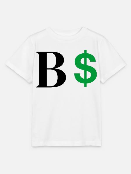 Buchstabe b Dollar - Stanley/Stella Kinder T-Shirt MINI CREATOR - Weiß