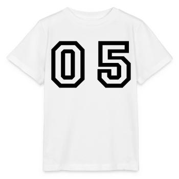number - 05 - zero five - Stanley/Stella MINI CREATOR Kids’ T-Shirt - white - Front - Maike (125cm)