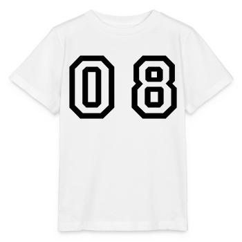 nombre - 08 - zéro huit - T-shirt bio MINI CREATOR Stanley/Stella Enfant - blanc - Devant - Maike (125cm)