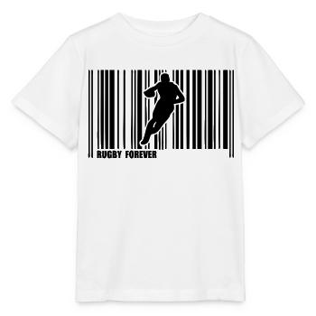 barcode sports rugby - Stanley/Stella MINI CREATOR Kids’ T-Shirt - white - Front - Maike (125cm)